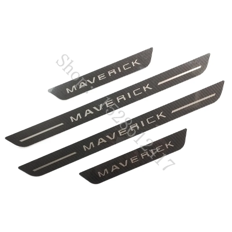 Protector de umbral de puerta de coche de acero inoxidable para Ford Maverick 2022-2024, pegatinas protectoras de puerta, accesorios, protector de borde de puerta