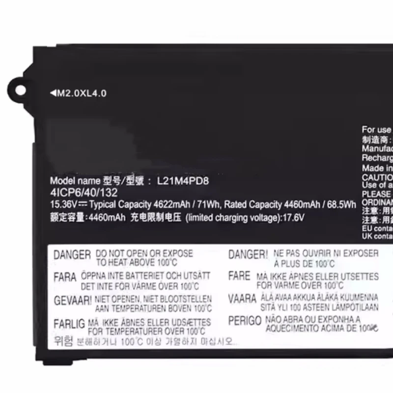 Imagem -04 - Bateria para Lenovo Thinkbook 16 Novo L21m3pd7 L21c3pd7 L21m4pd8 L21c4pd8 L21c4pd8 L21d4pd8 Sb11f09739 5b11f09738