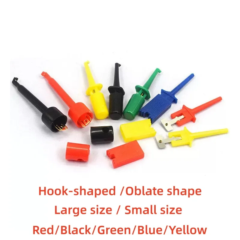 5/10Pcs Small Size Round Crocodile Clip Hook Test Clip Mini Single Test Hook Clip Test Probe For Electronic Testing IC Grabber