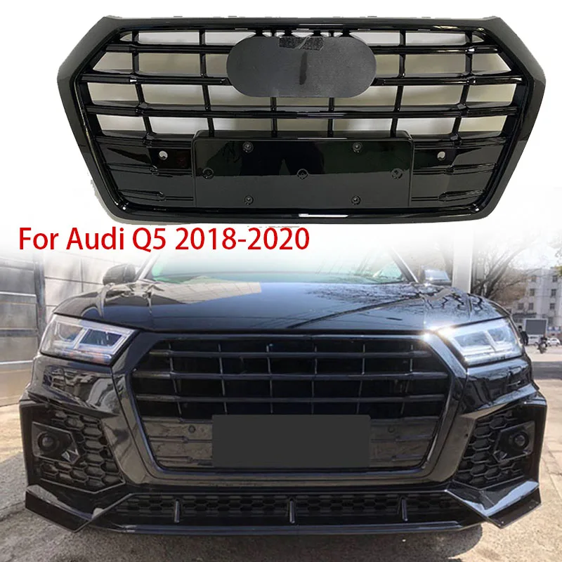 Racing Grills Für 2018 2019 2020 Audi Q5 Geändert SQ5 Grill Waben Haube Frontschürze Mesh Abdeckung Platte Auto Zubehör