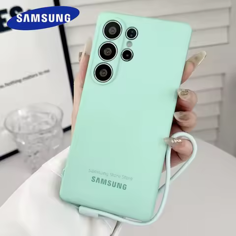 SAMSUNG Galaxy S25Ultra Liquid Silicone Phone Case Silky Soft-Touch Full Protective Case for S24 S23 S22 S21Ultra Plus FE Cover