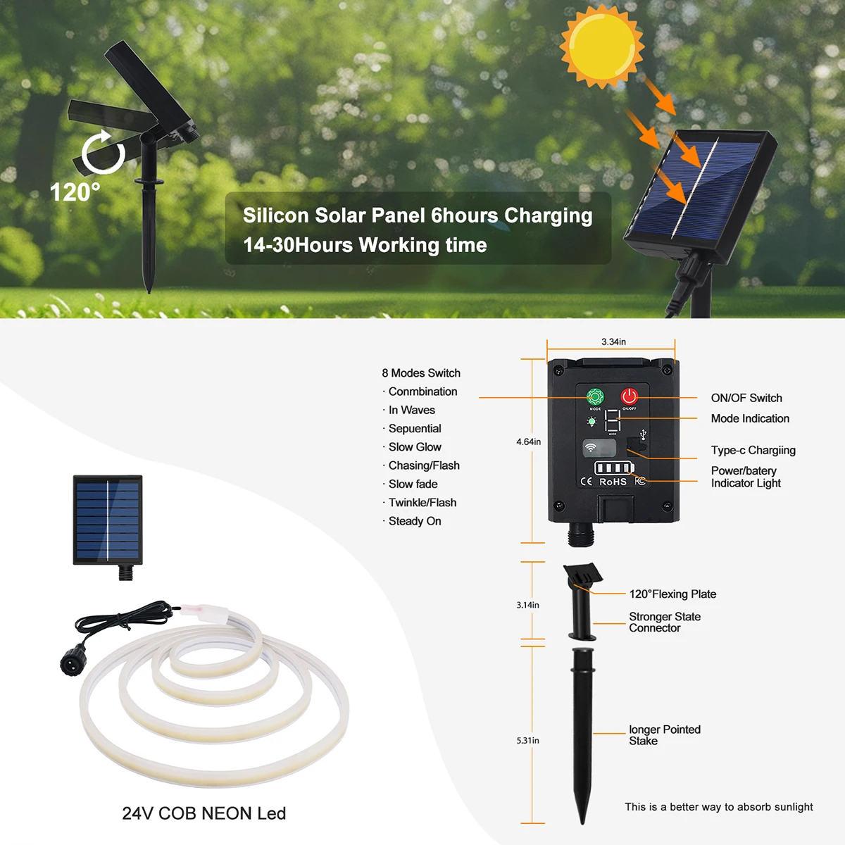 Bande lumineuse néon COB solai - Outdoor Lighting Linear avis et prix