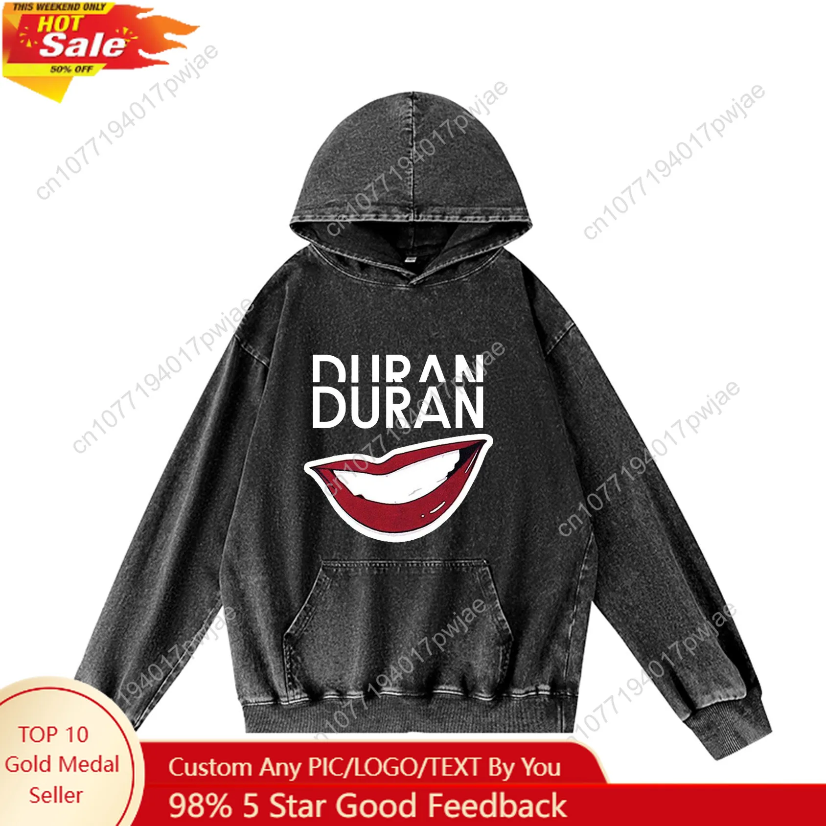 

Duran Duran Rock Band Hoodie Hooded Sweatshirt Men Woman Vintage Pullover Sweatshirt With Pocket Oversized Customized Top