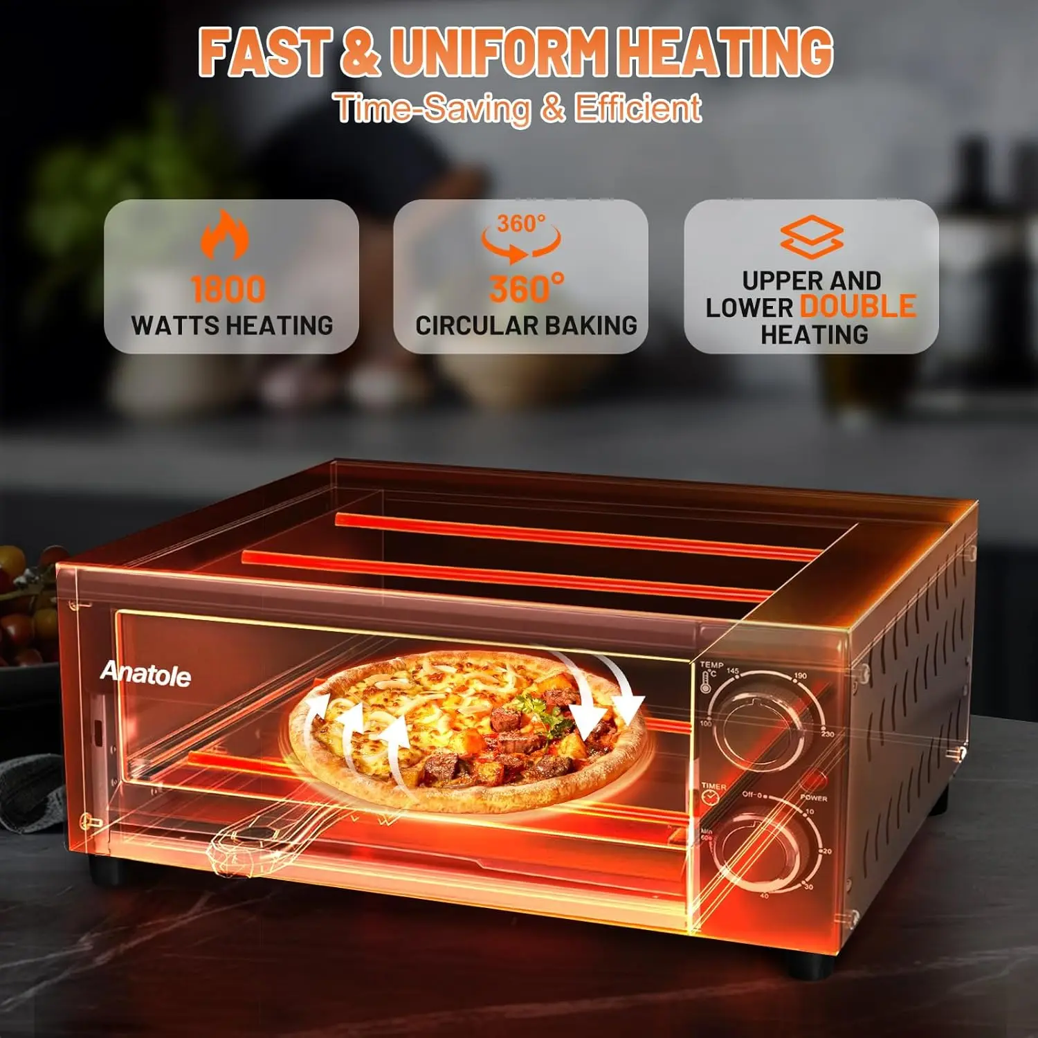 Electric Countertop Pizza Oven 2