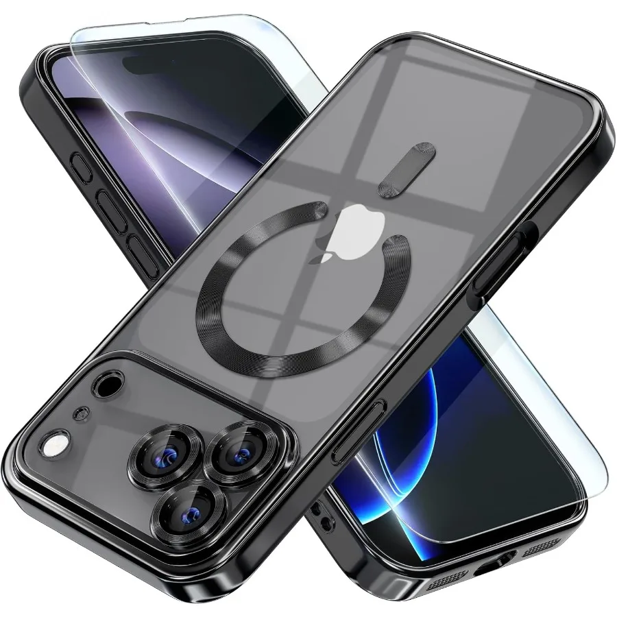 

Magnetic Phone Case for iPhone 17 Pro Max with MagSafe Compatibility Ultra-Transparent Soft Clear Design with Never Yellowing F