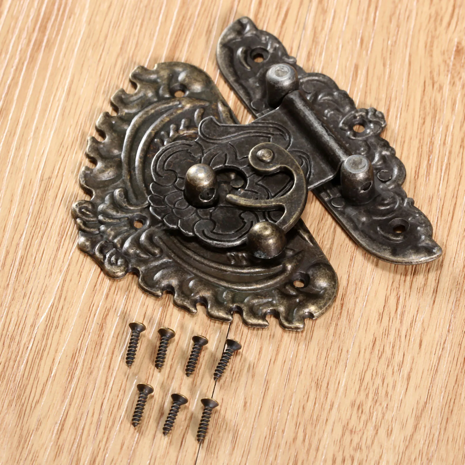 1pc  Vintage Decor Latches Suitcase Buckle Hasp Antique Jewelry Box Gift Box Wooden Wine Cases Hasps Latch