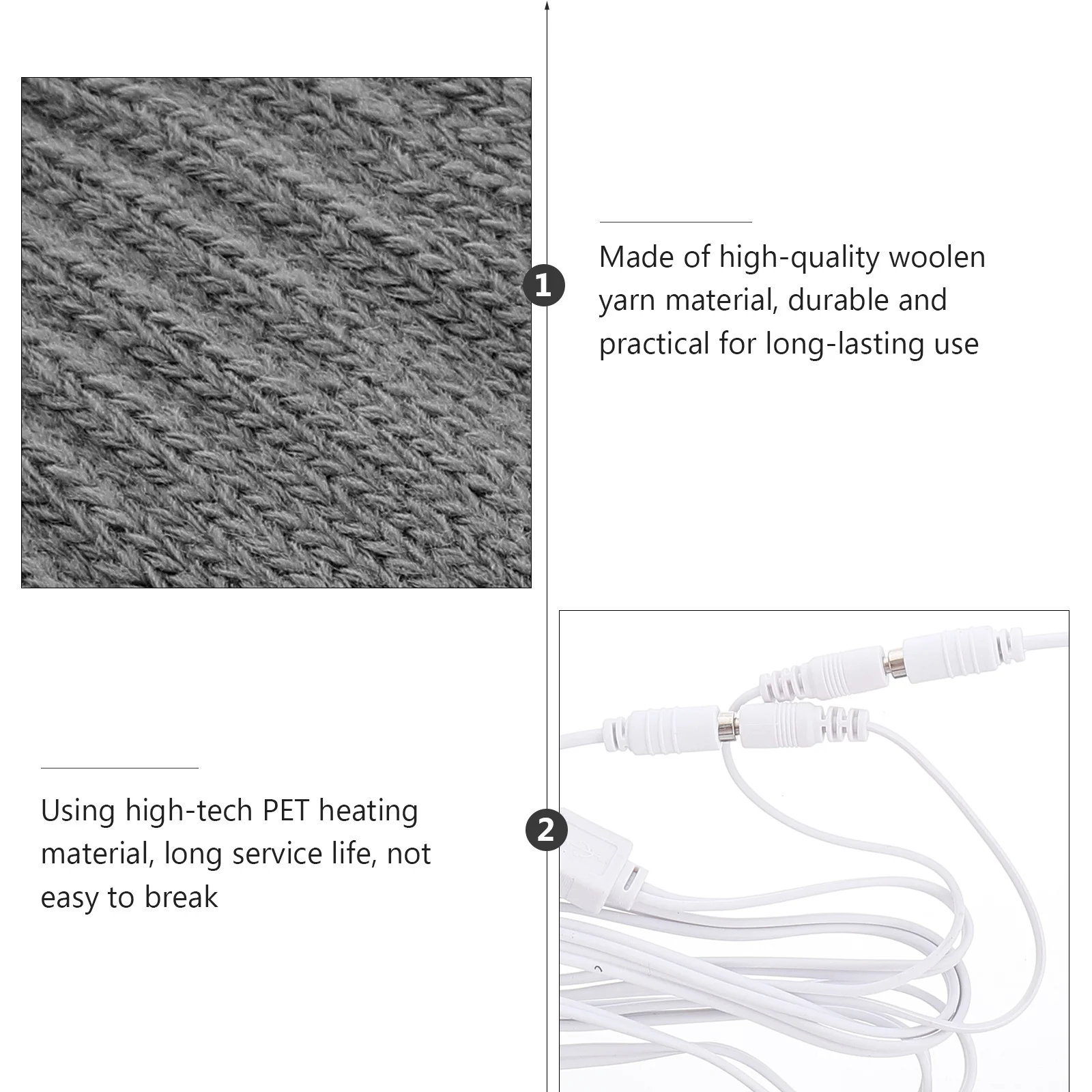 

1 Pair Usb Heated Mitten Unisex For Men Women Touchscreen Outdoor Sports Cycling Skiing Running Camping Hiking