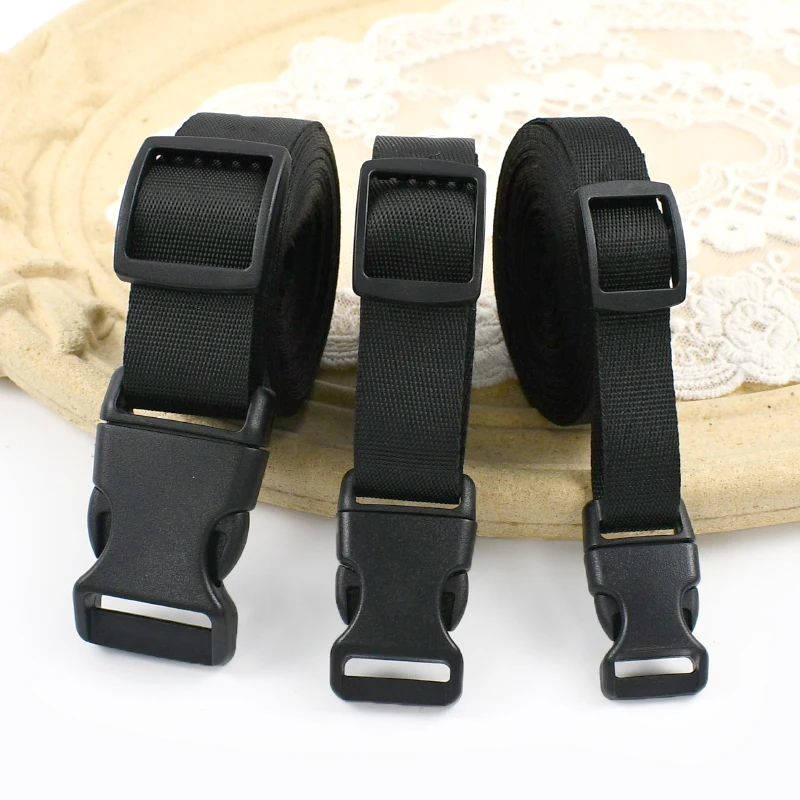 

1-10Sets Dog Collar Suit Repair Accessories 15/20/25mm Backpack Nylon Webbing Plastic Release Buckle Adjuster Belt Sliders Hook
