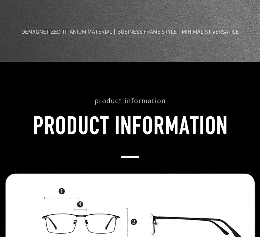Luxuriöse Business-Lesebrille aus Titan für Herren, 10 g, ultraleicht, entmagnetisiert, quadratischer optischer Brillenrahmen, flexibel, bequem – Detail 15