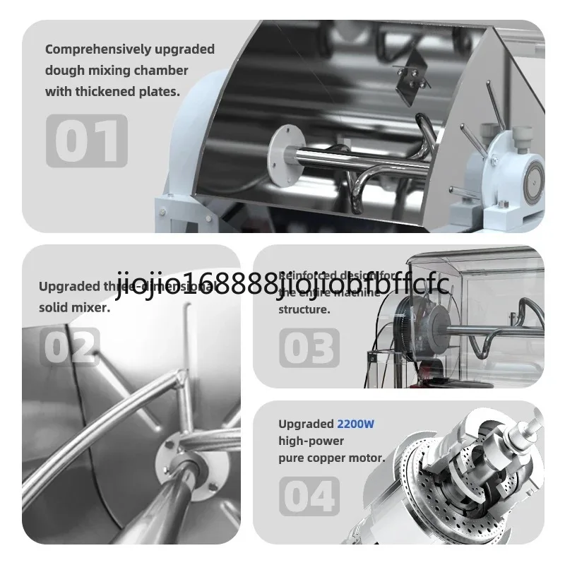 Suitable for fully automatic dough mixer, commercial high-quality 10kg horizontal dough mixer
