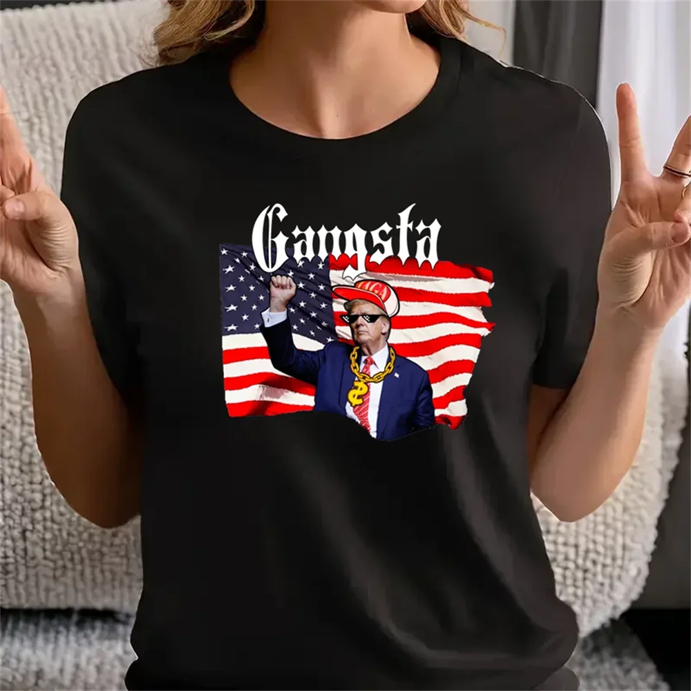 2024 Shooting Makes Me Stronger Donald Trump T Shirt Men Vintage Crew Neck Assassination Attempt Unisex Short-sleev Tops Tee