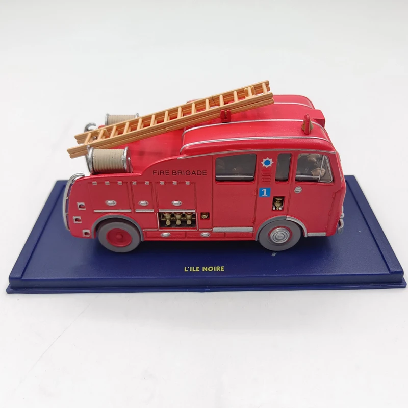 

Have Flaws Diecast Alloy 1:43 The Adventures Of Tintin Red British Fire Truck Model -Ladder broken