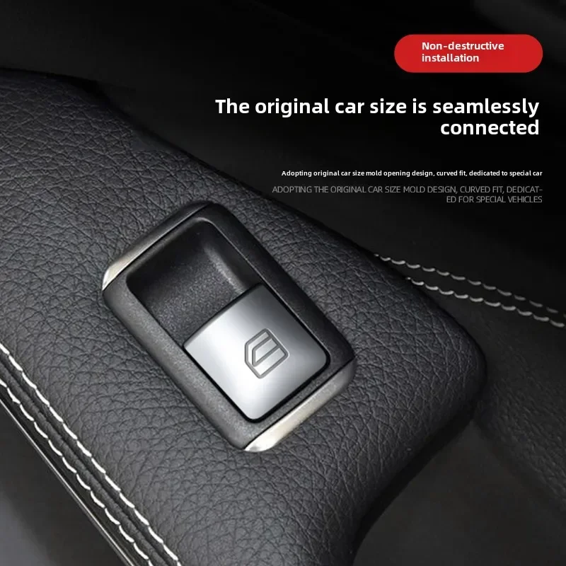 Кнопка подъема окна автомобиля, наклейка на панель переключателя, Стайлинг для Mercedes Benz A B C Class W204 W212 GLA GLK CLA GL ML GLE