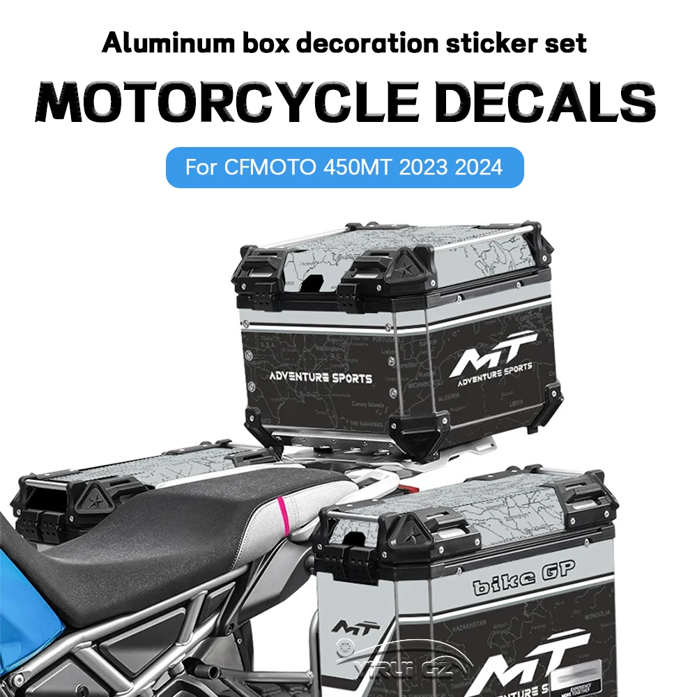 

Наклейка на мотоцикл, наклейки на хвостовую коробку, три коробки, чемодан, багажник, набор наклеек для CFMOTO 450 MT 450MT MT450 450 2023 2024