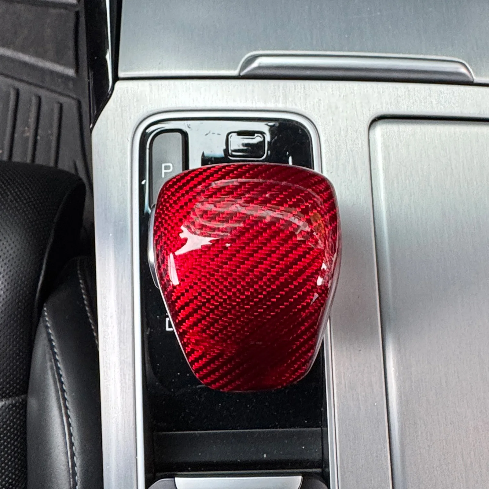 Real Carbon Fiber Auto Pookknop Cover Vervanging Gear Hoofd Voor Kia K7 Stinger 2018-2023