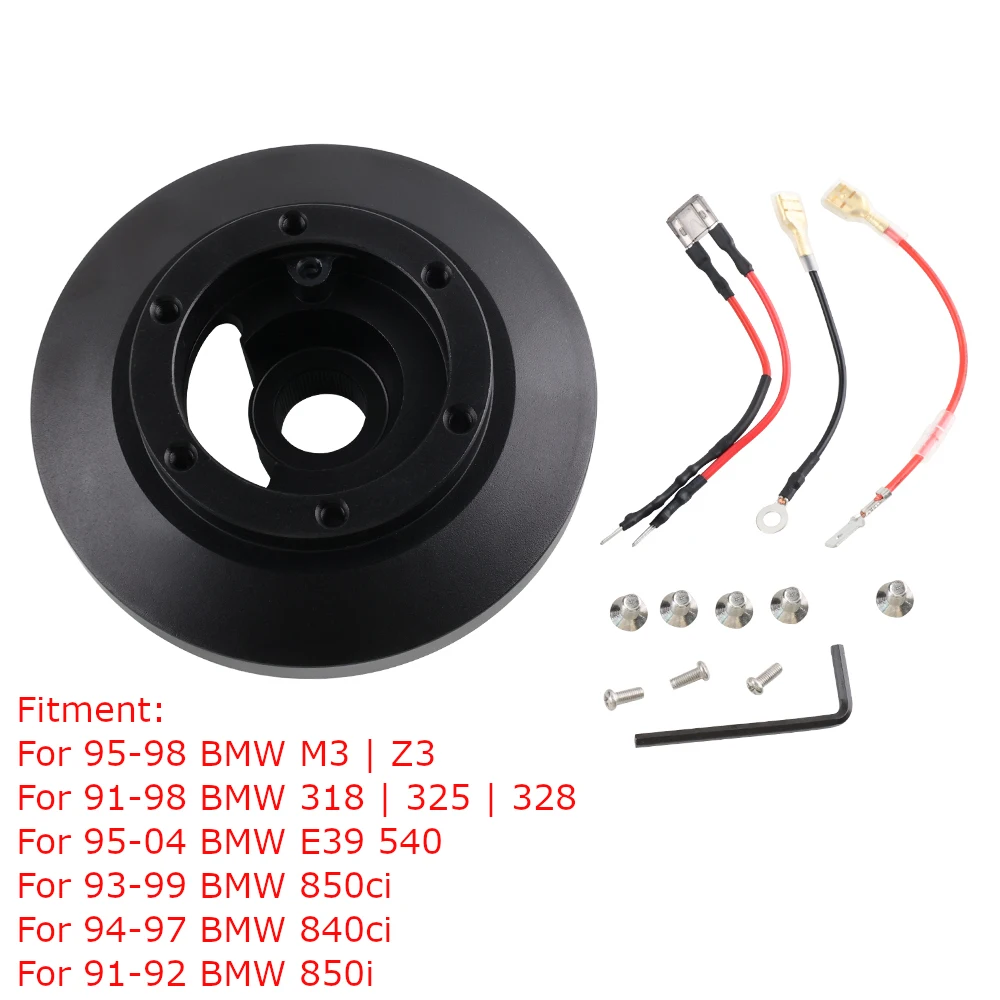 

Quick Release Short Steering Wheel Hub Adapter Boss Kit For BMW M3 Z3 18 325 328 E39 540 850ci 840ci 850i Chassis Parts