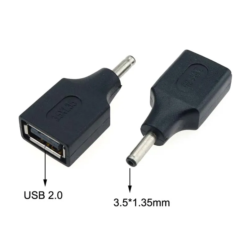 YuXi DC 전원 수 2.5x0.7 4.0x1.7 5.5x2.1 5.5x2.5mm-USB 2.0 암 플러그 변환기 노트북 어댑터 커넥터, 1 개