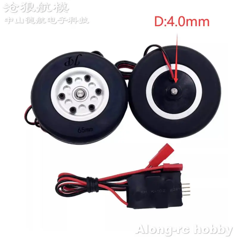 Sistema de frenos electrónicos JP, ruedas de freno de 65mm con controlador, neumático de goma de 65x16mm, rueda de nariz D5 de 65mm
