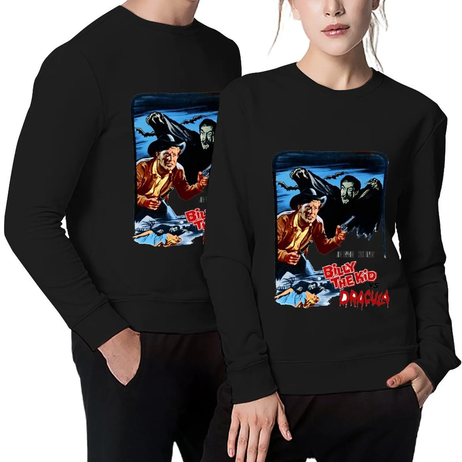 

Billy the Kid Versus Dracula Horror Movie Pullover tracksuits blouse men's winter sweater japanese style aesthetic sweatshirts