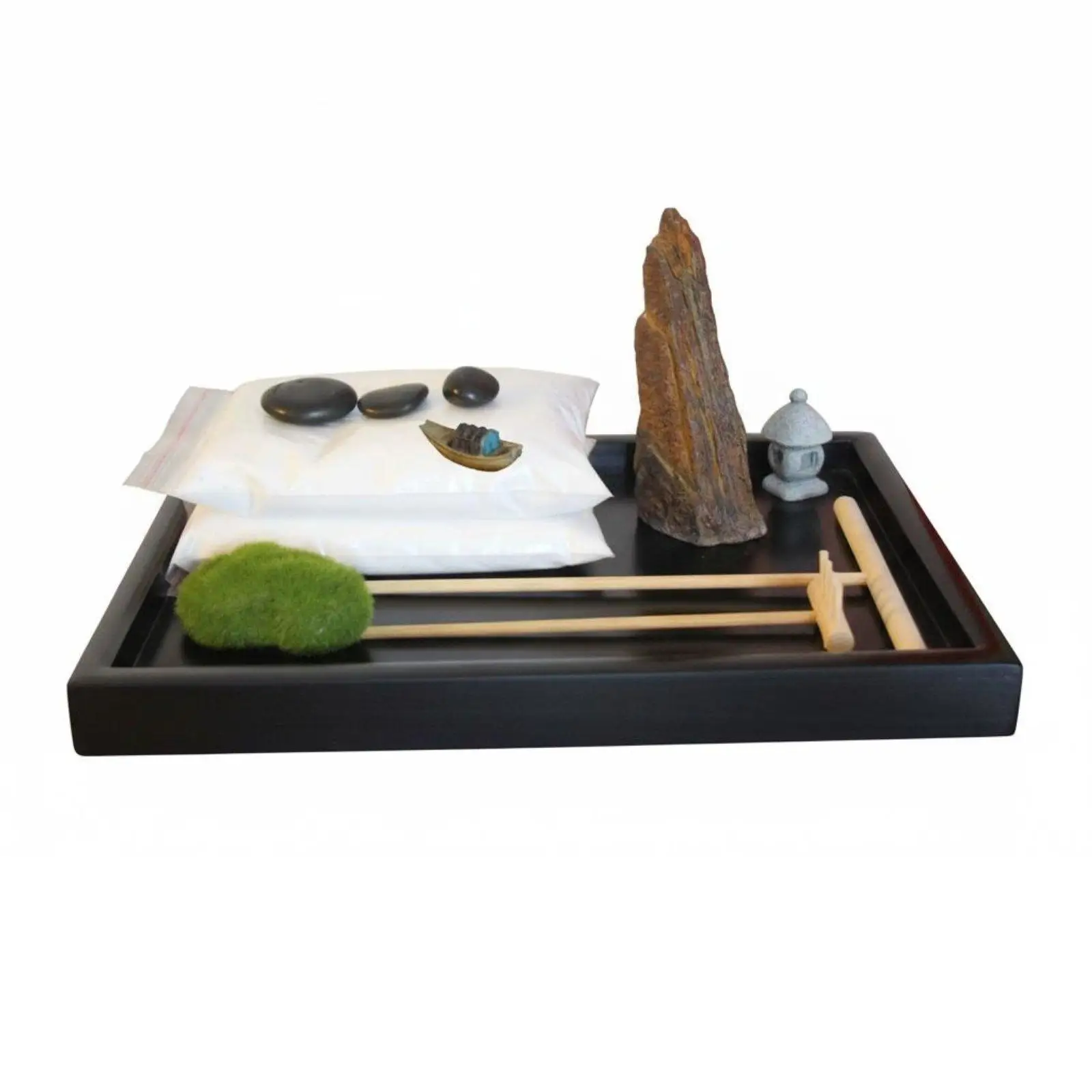 Desktop Contemplative Garden Promotes Calmness Compact Meditation Garden Set Mindfulness Practice Meditation Sand Tray for