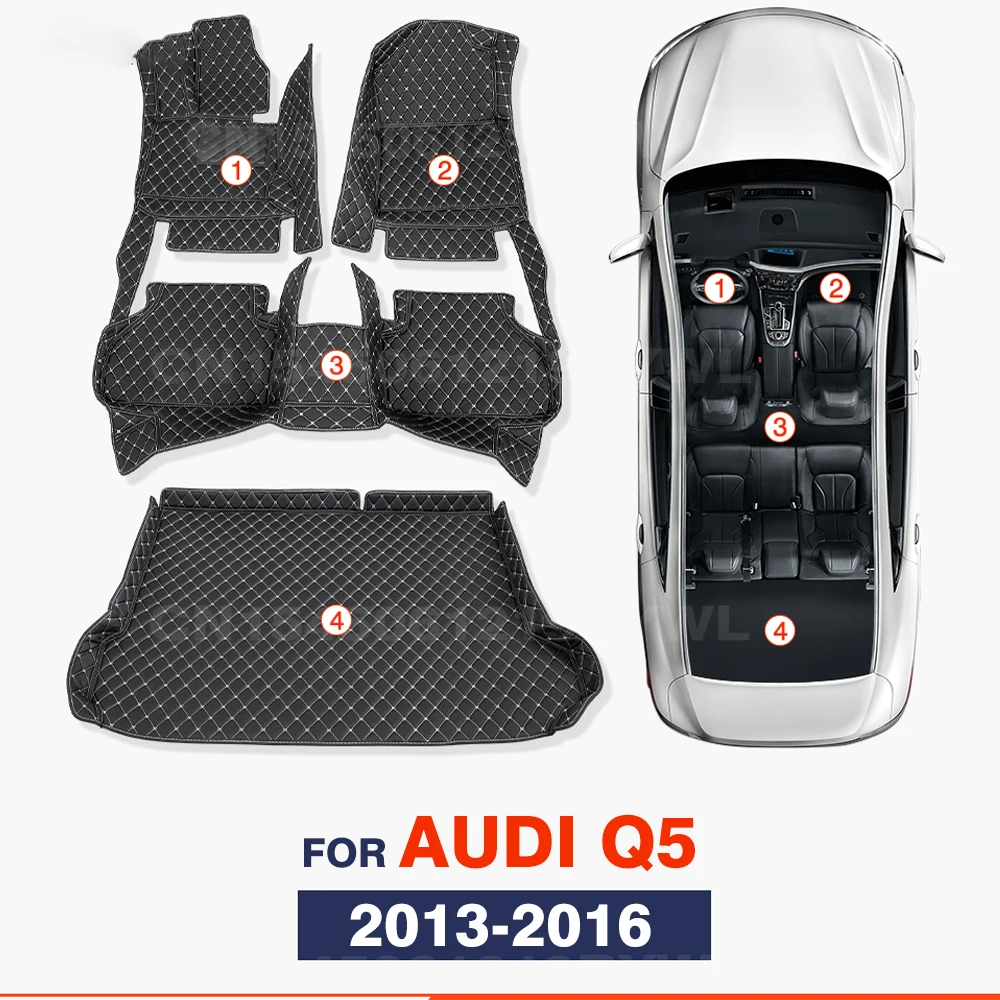 

Car floor mats for Audi Q5 2013 2014 2015 2016 Car Trunk Mat Custom foot Pads carpet cover