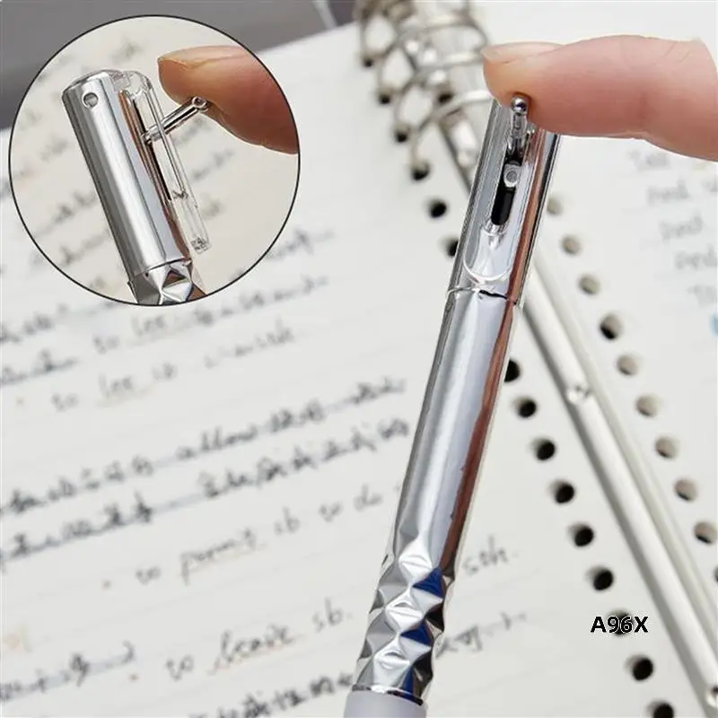 12X Geometric Metal Crinkle Pen Fidget, Stress Relief Metal 
