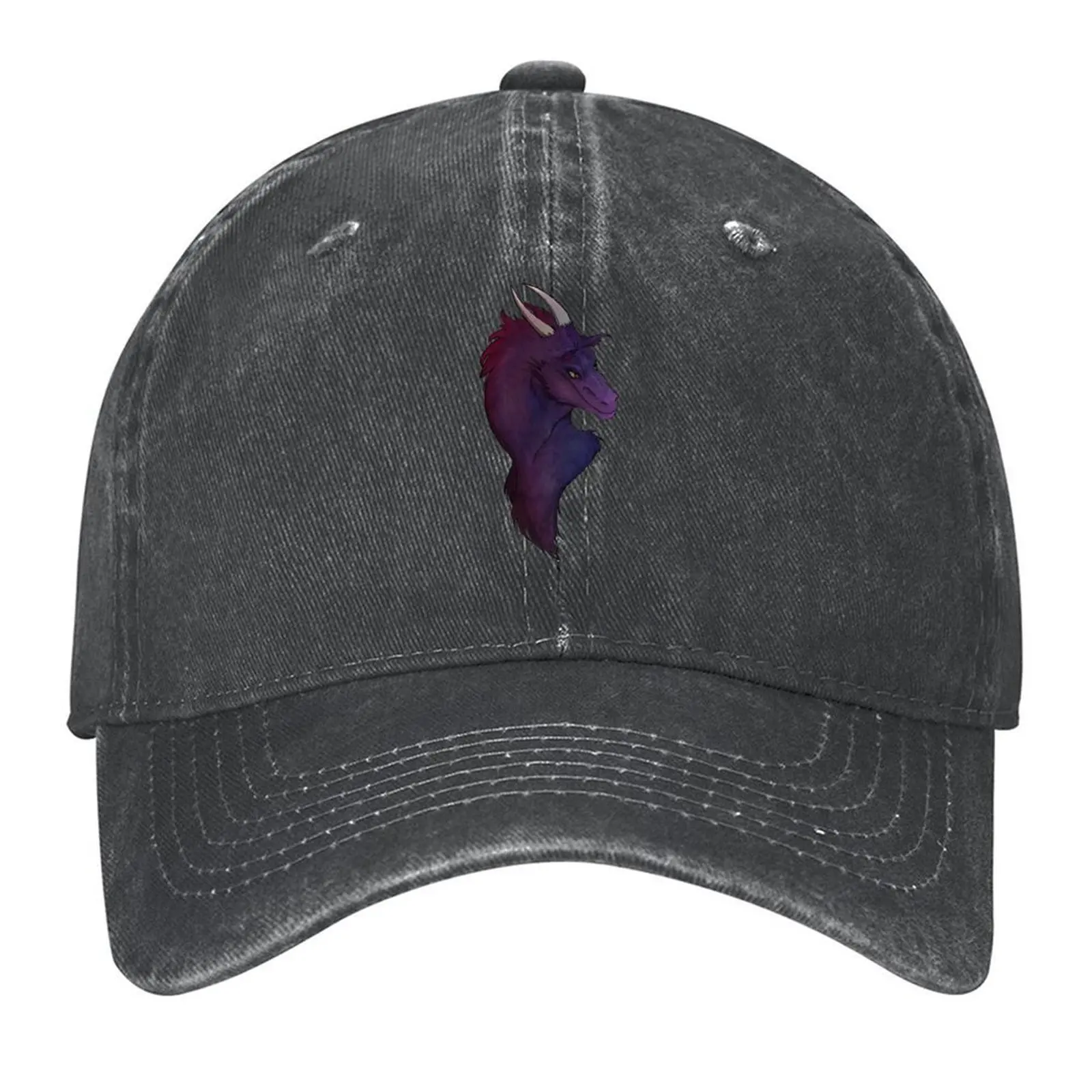 

Crow’s Dragon Headshot Baseball Cap Hood Sun Cap Rave black Elegant Women's Hats Men's