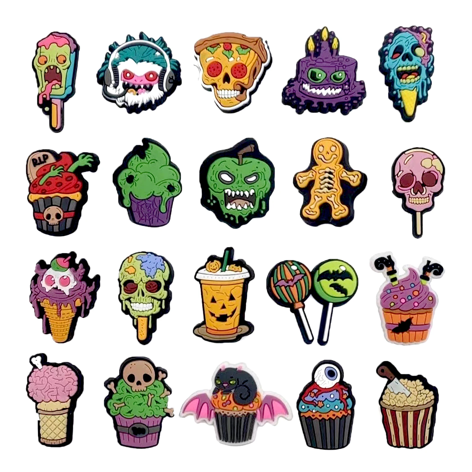 20Pcs Halloween Series Shoe Charms For Sandals,Shoe Decorations Accessories Premium Quality Shoe Pins Great Gift Teens Men Women