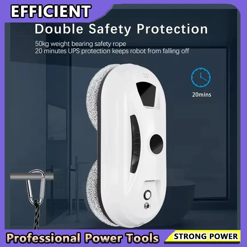 

Window Cleaner Robot Automatic Cleaning with Intelligent Path Planning Edge Detection Technology Remote Control White