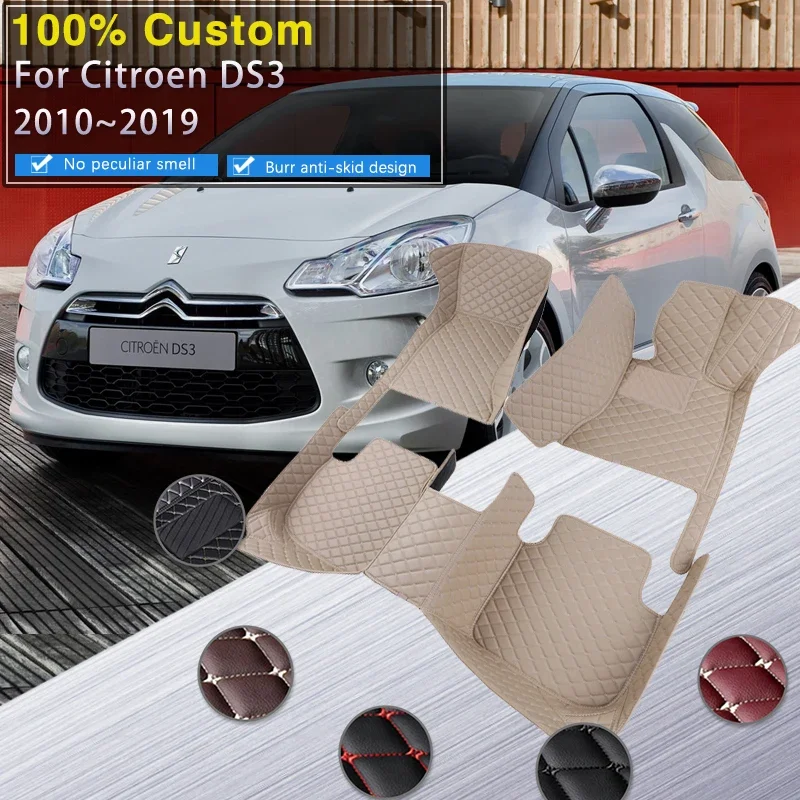

Качественные автомобильные коврики RHD для Citroen DS3 DS 3 2010 ~ 2019 водонепроницаемые ковры кожаный коврик против грязи прочные коврики автомобильные аксессуары
