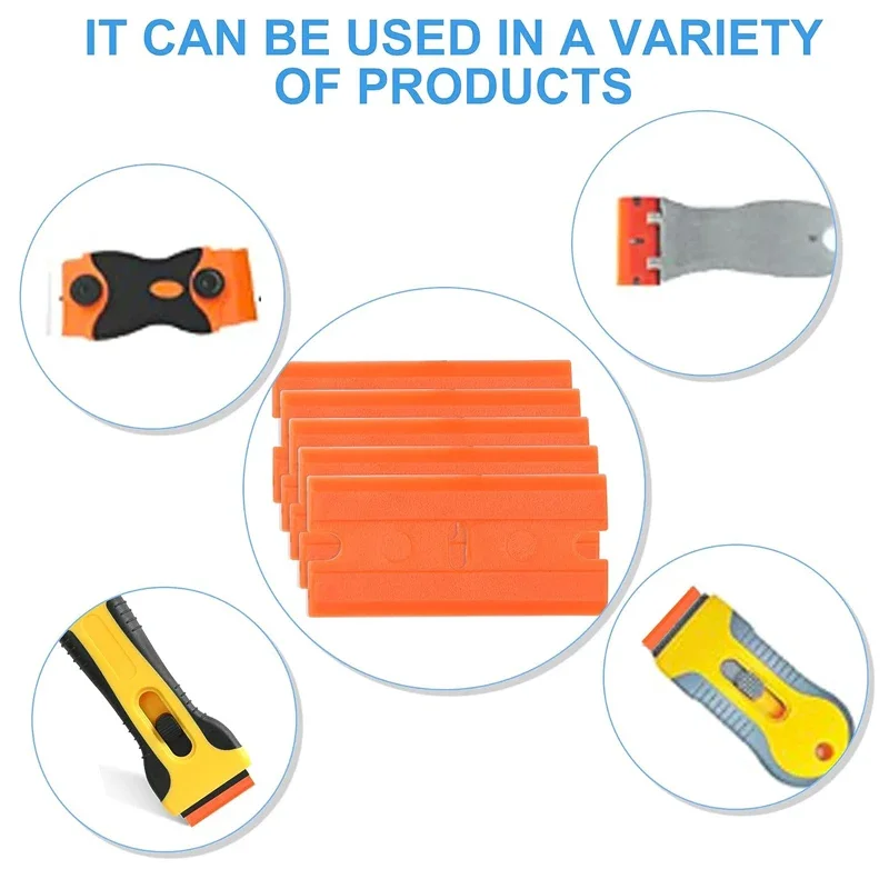 vvocci 20Pcs Razor Scraper Blades Scraper Replacement for Sticker Plastic Remover Decals Window Glass Clean Scraper Glue Remover view 5