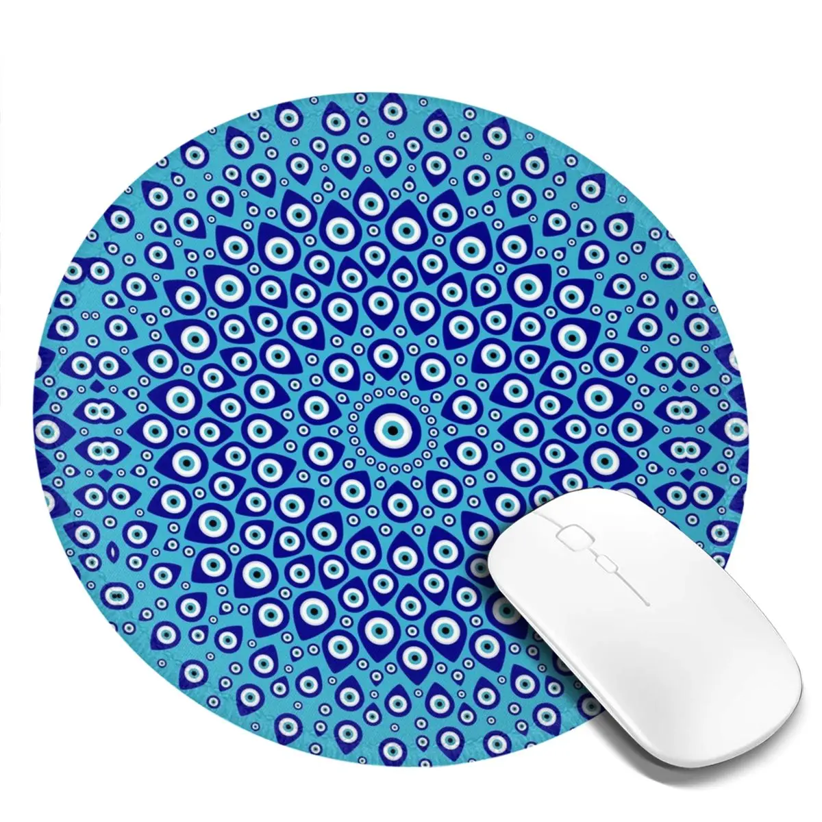 Evil Eye Nazar Mouse Pad Greek Amulet Print Comfortable Mousepad Gaming Accessories For PC Laptop Computer Pattern Mouse Mats