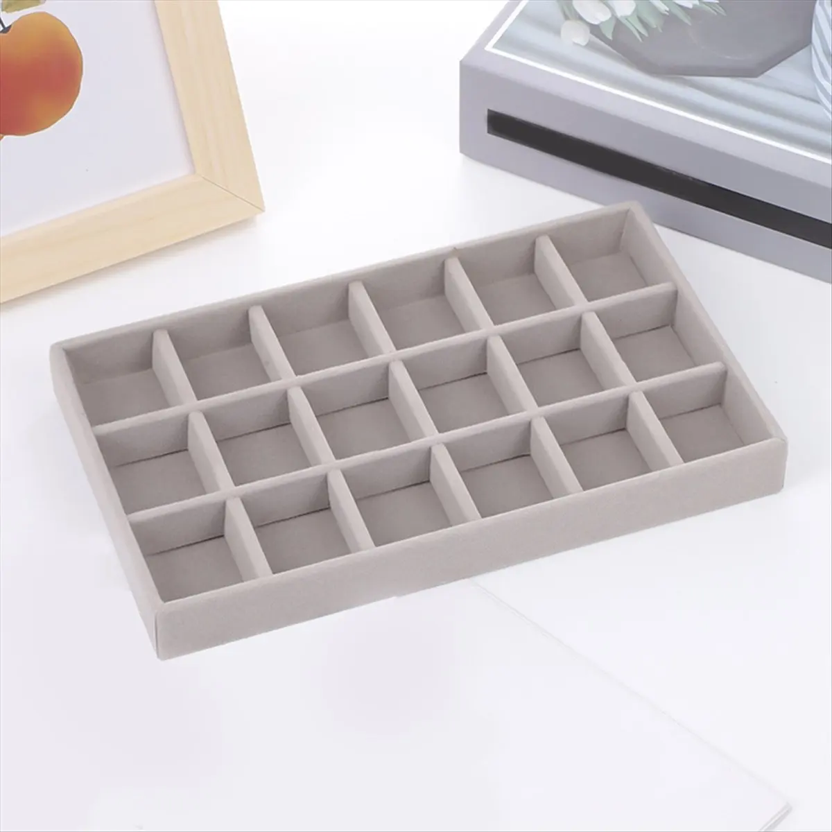 2026 Trend Jewelry Storage Box Household Drawer Earrings Necklace Ring Tray Head Rope Ear Clip Display Storage Tray Box