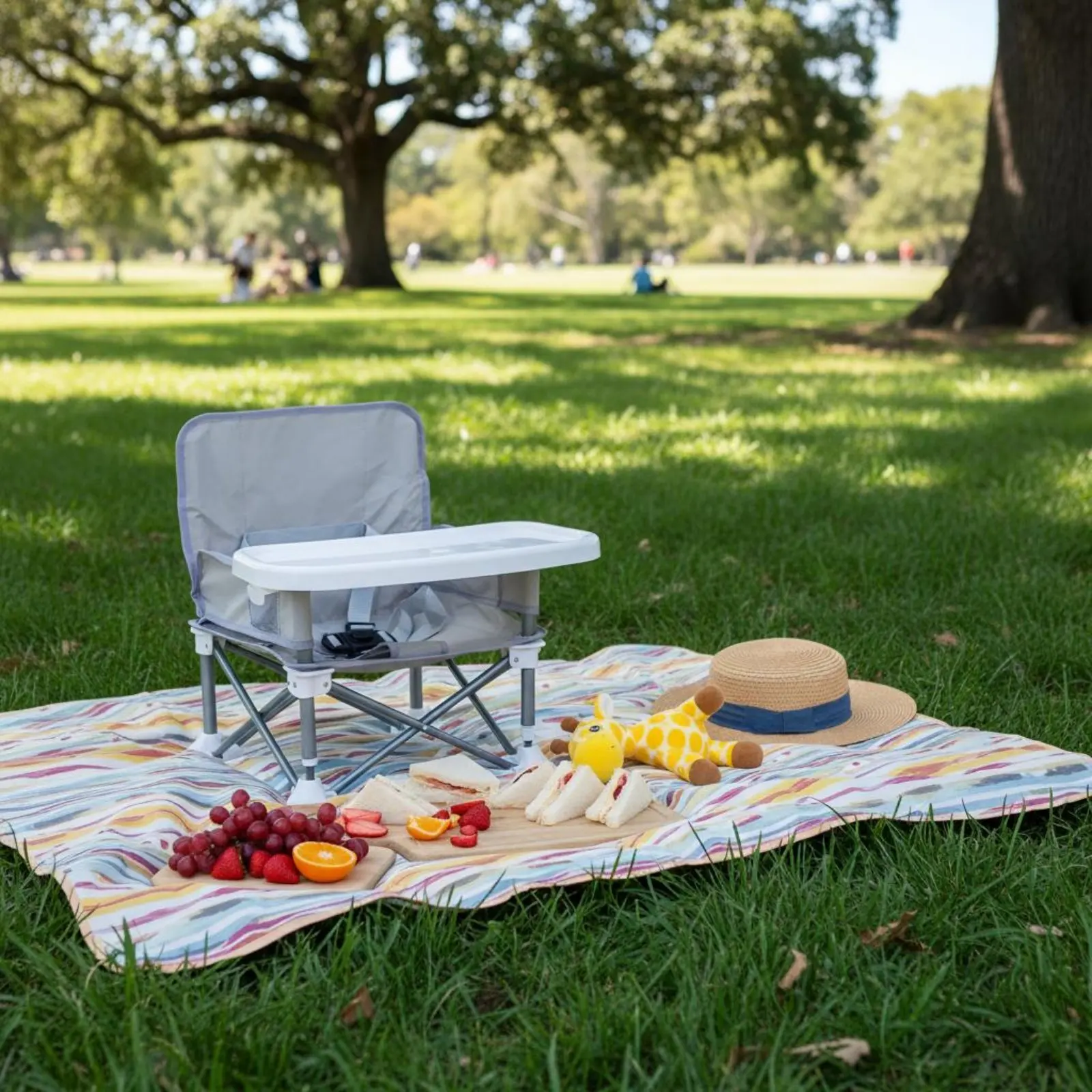 Baby Camping Chair Easy to Clean Baby Beach Chair Portable Infant Seat Safety Strap Stain Resistant for Babies