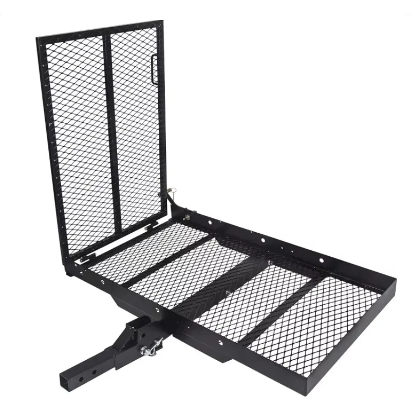 

Hanging cargo carrier with ramp Foldable suspension Mounted steel 2-inch suspension receiver for wheelchair scooter ramps for