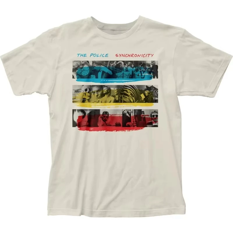 Men's T-shirt Police Synchronized Men's T-shirt Music Classic Concert, Suitable for Both Men and Women in All Seasons