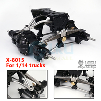 LESU X-8015 -A / -B 1/14 RC truck model rear suspension assembly 9MM heightened Tamiya tractor mud head full metal accessories