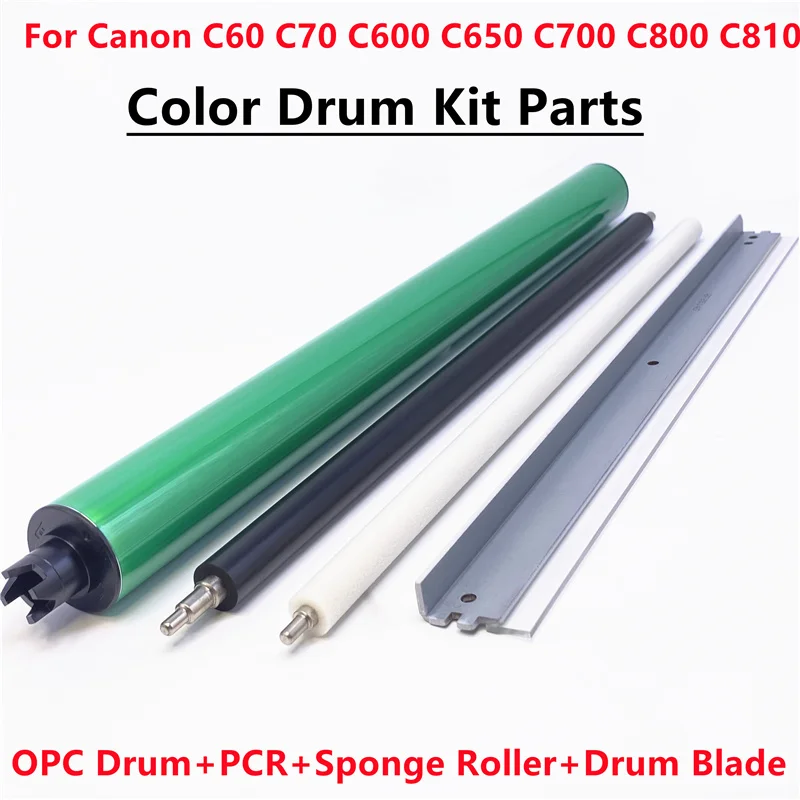 1Set Mitsubushi Quality C600 Color OPC Drum Kit Parts For Canon C60 C600 C65 C650 C700 C750 C800 C850 C660 C710 C810 Cylinder