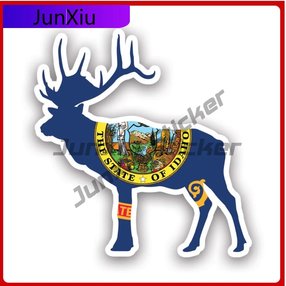 

Cute Idaho Deer Shaped Flag Sticker Uv Protected Decalsv2 Id Stag Hunter Hunting Archery Antlers Outdoors Explore Decal