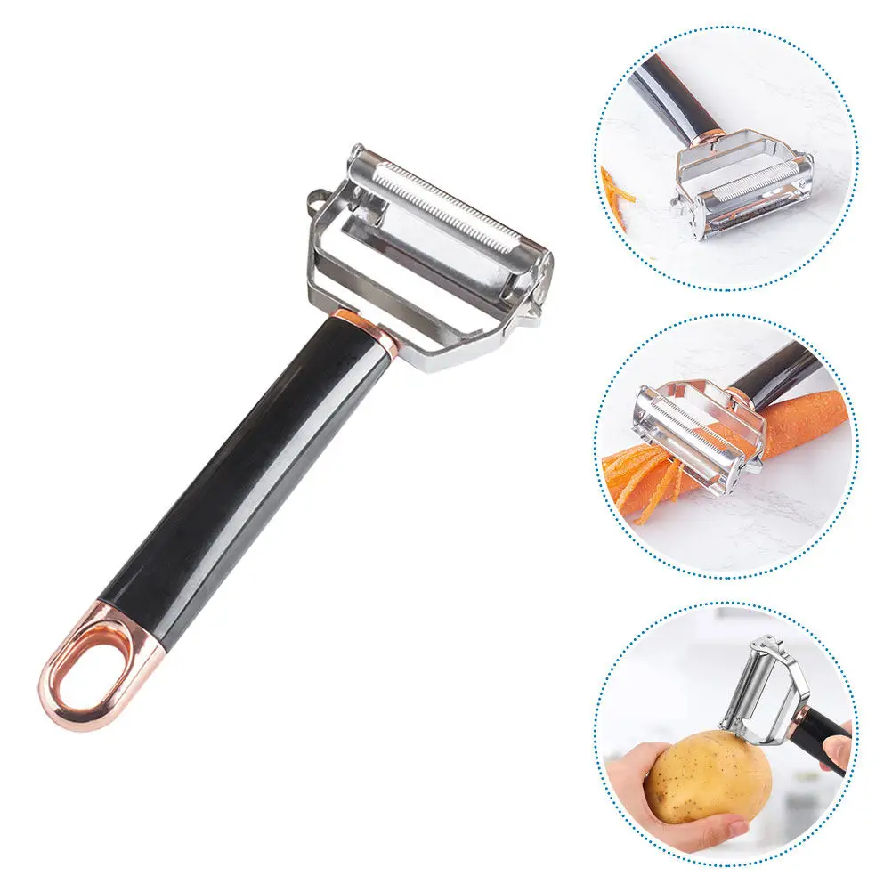 Pelador y Rallador Multiusos Profesional para Patatas, Zanahorias, Calabacín, Pelador y Rallador de Frutas y Verduras para Cocina y Hogar, 1 Pieza