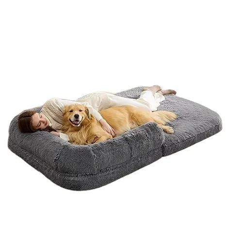 

2024 Human Dog Bed Soft Comfortable Large Dog Cat Nest Removable Washable Pet Dog Cat Mat