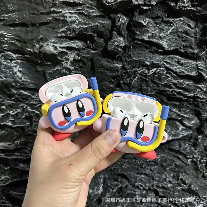 Funda para auriculares Kirby de dibujos animados para Airpods 1, 2, 3 Pro, carcasa protectora de silicona de Anime para Airpods Pro2, funda creativa para auriculares, regalo
