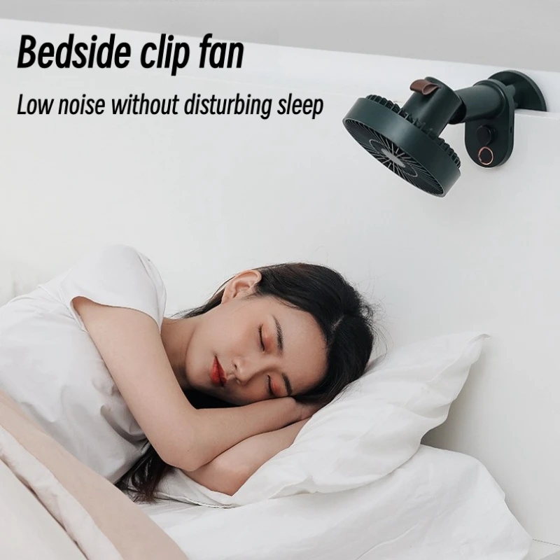 Portable Clip Fan with Remote Control 4000mAh Rechargeable Cordless Desktop Fan Small Home Cooling Ventilator Shaking Head Fan