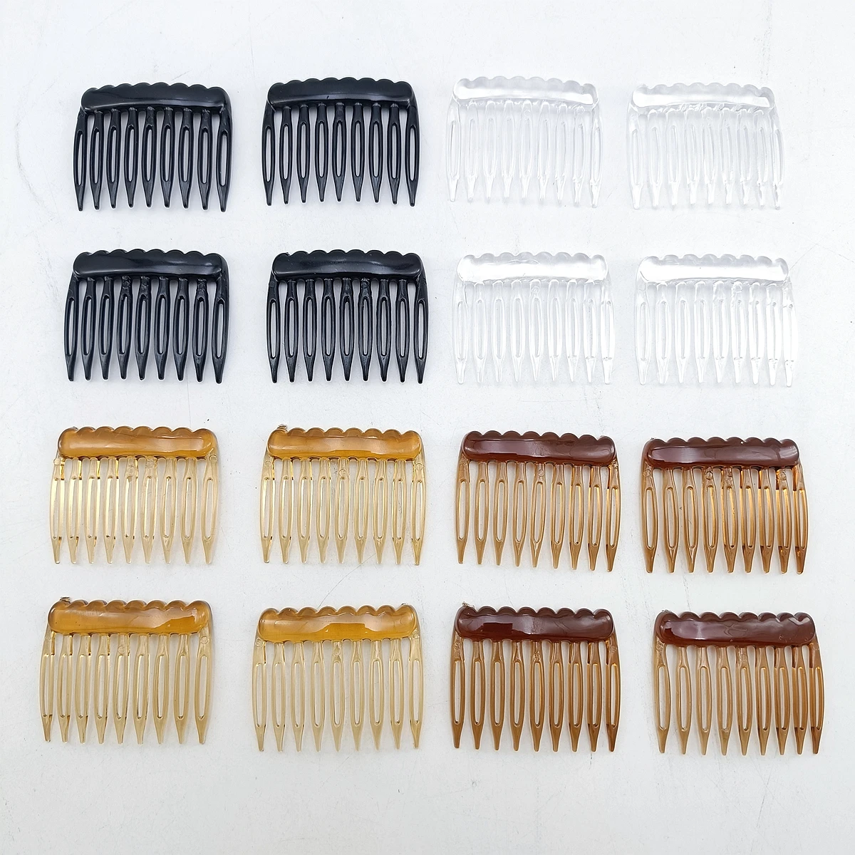 8pcs 9 Zähne Kunststoff Haar Seite Kamm einfache Haarschmuck starken Halt Haarkamm für Frauen Mädchen – Detail 2