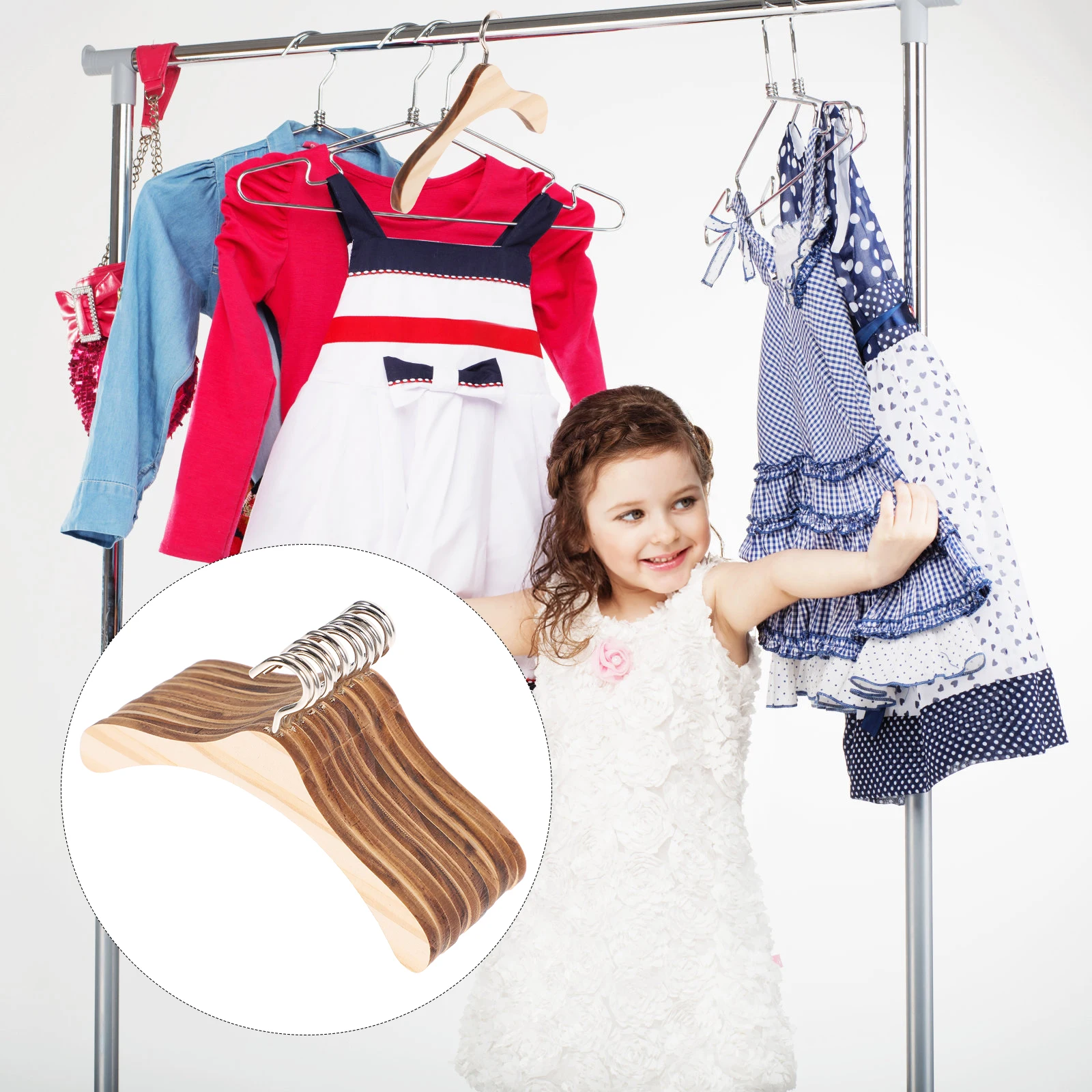 

10pcs Mini Wooden Hanger for 1/3 BJD Clothes Rack Accessories DOD LUTS Compatible Craft Display Storage