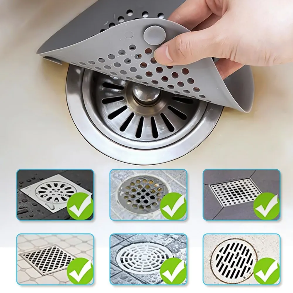 Kitchen Sink Filter Strainer Shower Drain Hair Catchers Hair Stoppers Sink Mesh Bathtub Trough Filter Bathroom Accessories