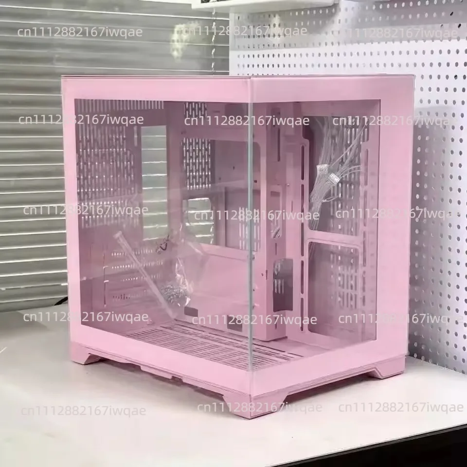 MINI Pillarless Pink Anime Custom Case for MATX Motherboard with 240mm Liquid Cooling, Single Case with Tool-free Snap Design