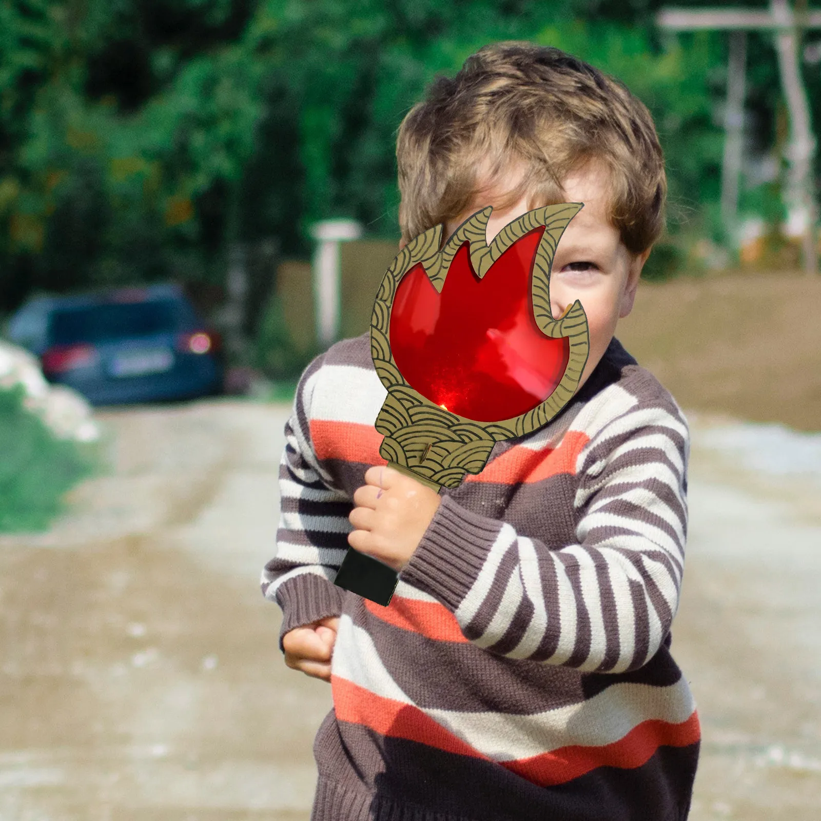 

1Set DIY Torch Sports Prop Kids Creativity Development Paper Plastic Material for Kindergarten Sports Meeting Gift