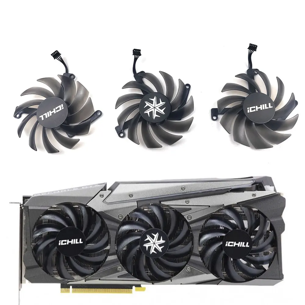 85MM 4PIN CF-12915S RTX3060 RTX3070 GPU Fan for INNO3D Geforce RTX 3060 3060TI 3070 3070 TI Ichill X3 Graphics Cooler Fan