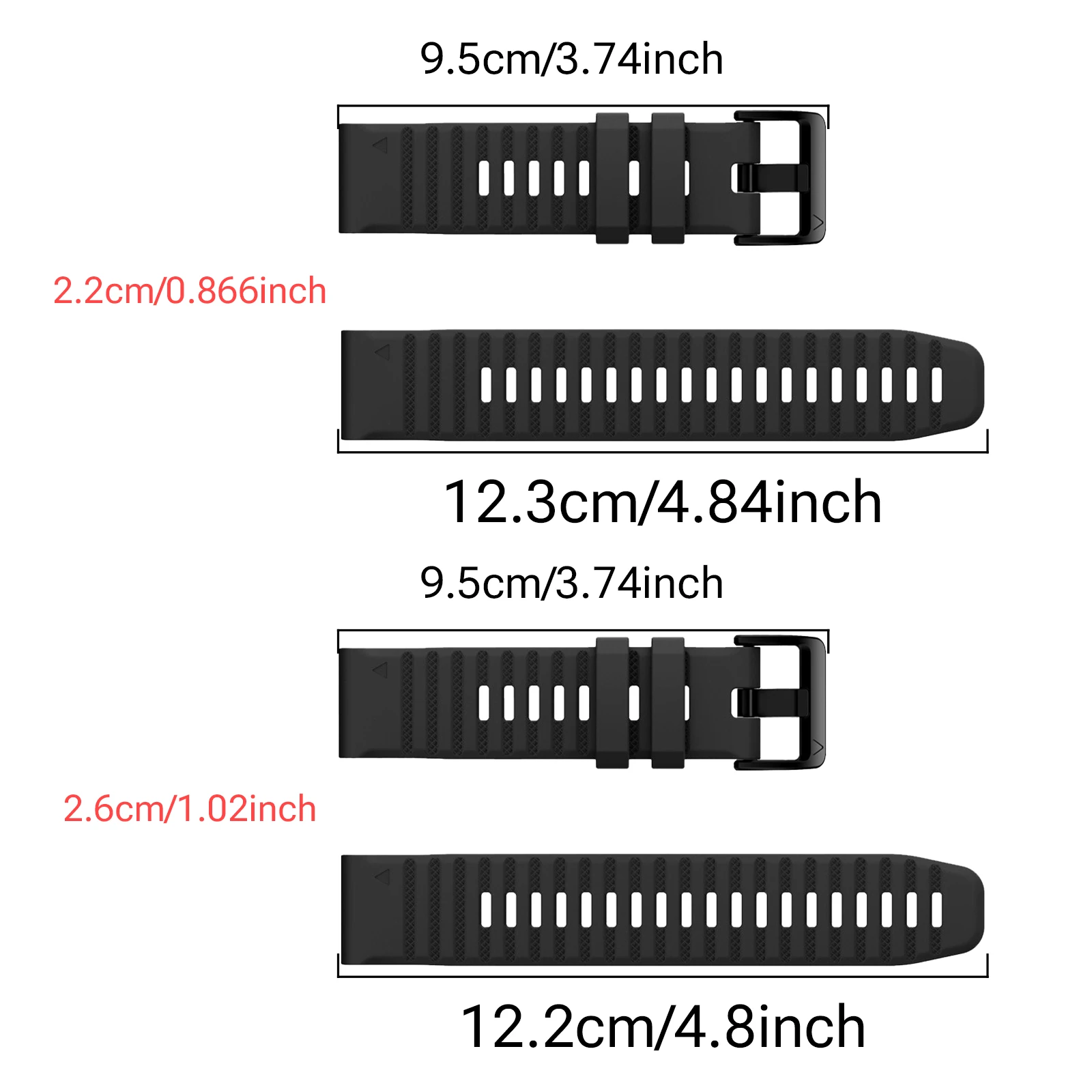 QuickFit 22 26mm Silicone Band For Garmin Fenix 5 5X Plus 6x Pro 7 7X Pro Quatix 8 Fenix 8 pro 51mm 47mm Gen2/Epix Pro Gen2 Band